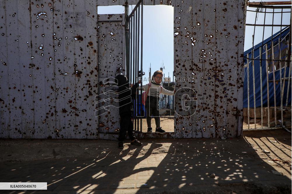 Al-Shamal Educational School in Jabalia Refugee Camp - Gaza