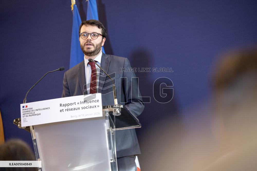 Submission of the report "Influence and Social Networks" to the government - Paris AJ