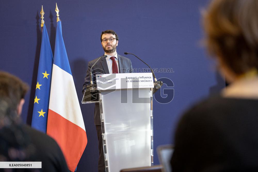Submission of the report "Influence and Social Networks" to the government - Paris AJ