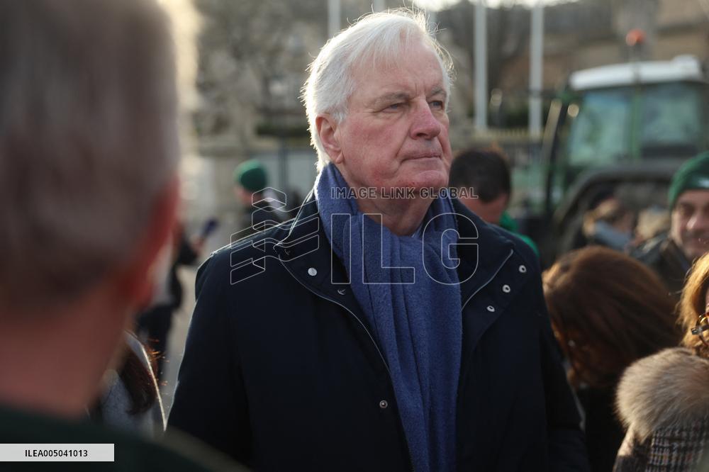 Farmers Protest with Tractors in Front Of The National Assembly - Paris