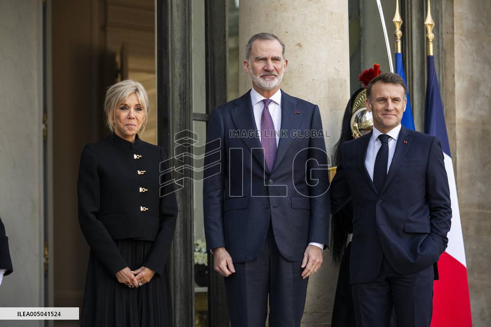 President Macron Welcomes King Felipe - Paris