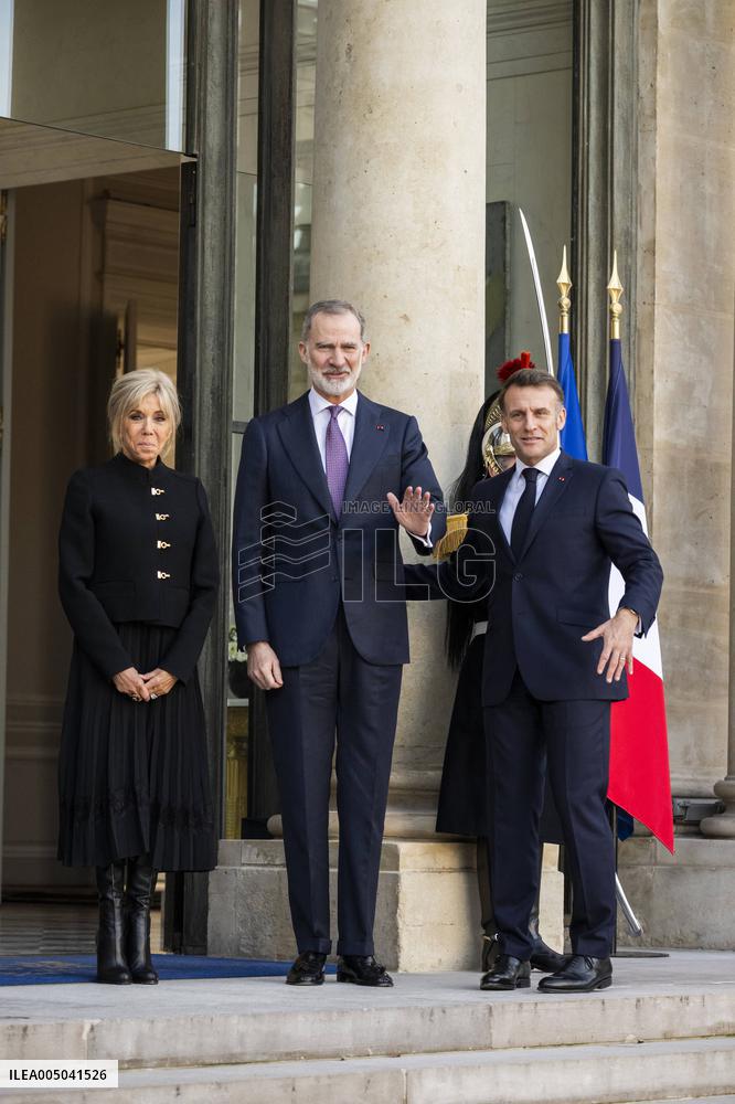 President Macron Welcomes King Felipe - Paris