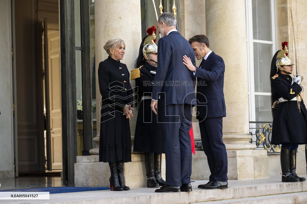 President Macron Welcomes King Felipe - Paris