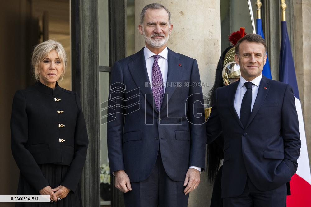 President Macron Welcomes King Felipe - Paris