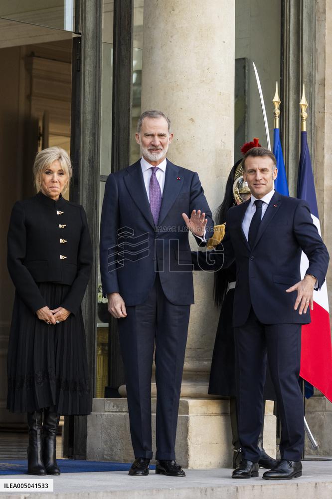 President Macron Welcomes King Felipe - Paris