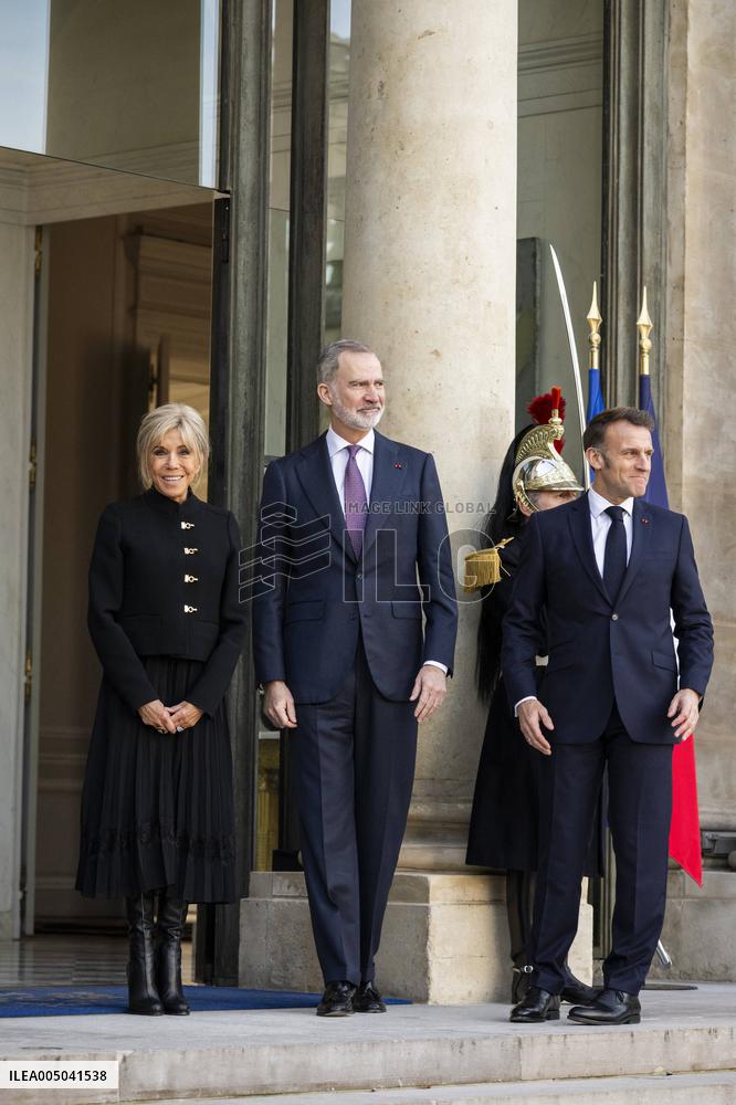 President Macron Welcomes King Felipe - Paris