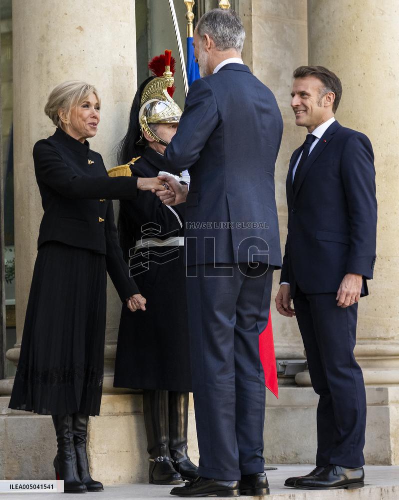 President Macron Welcomes King Felipe - Paris