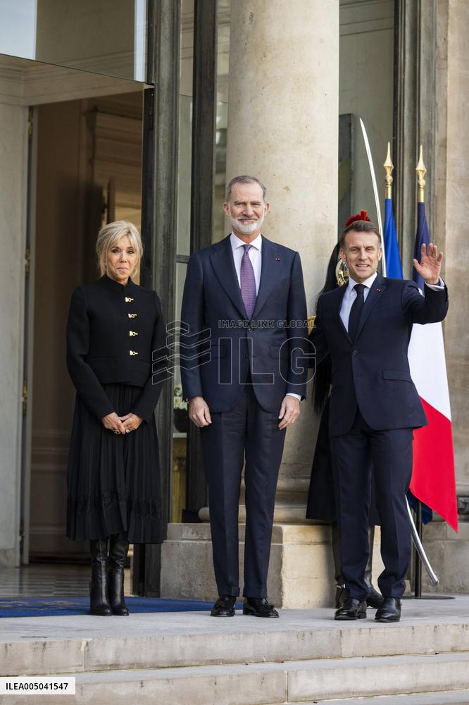 President Macron Welcomes King Felipe - Paris