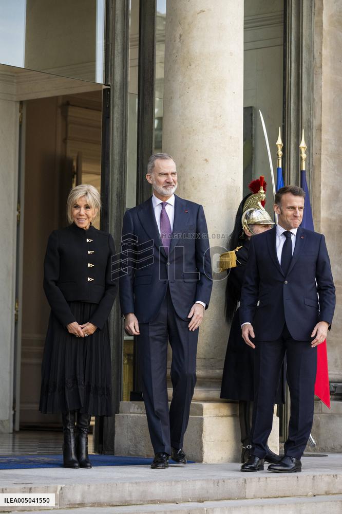 President Macron Welcomes King Felipe - Paris