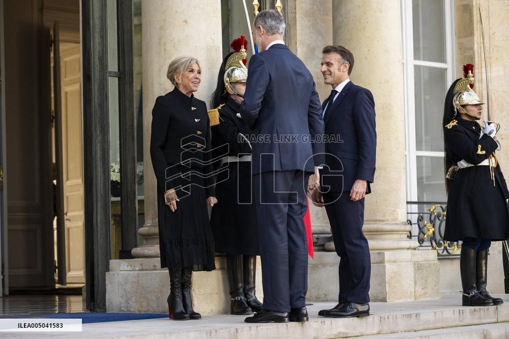 President Macron Welcomes King Felipe - Paris