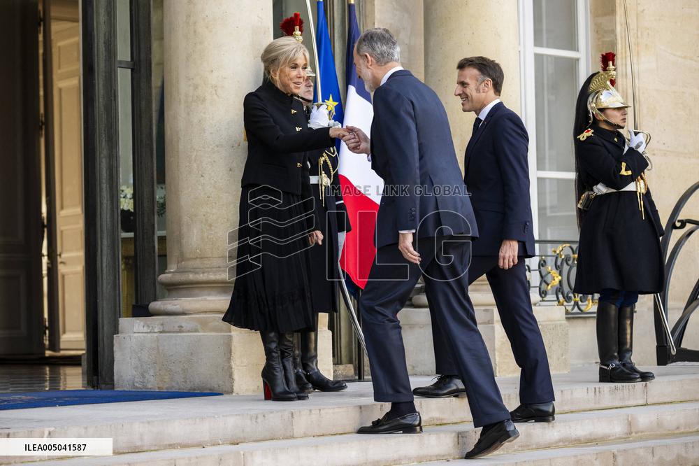 President Macron Welcomes King Felipe - Paris
