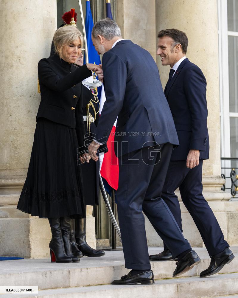 President Macron Welcomes King Felipe - Paris