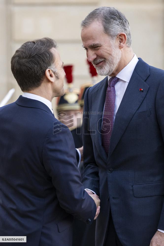 President Macron Welcomes King Felipe - Paris