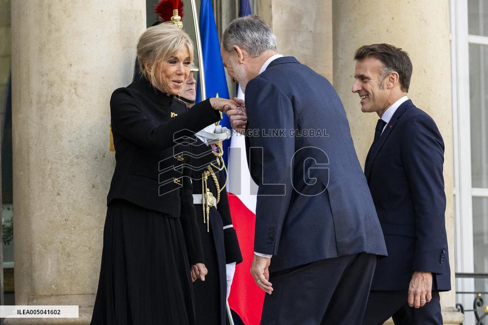 President Macron Welcomes King Felipe - Paris