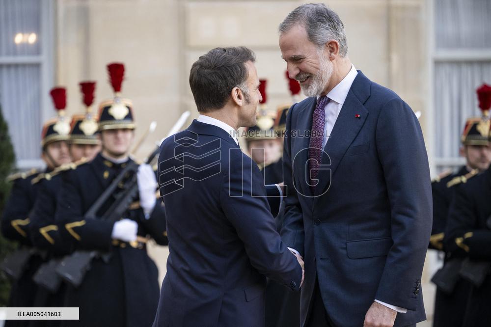 President Macron Welcomes King Felipe - Paris