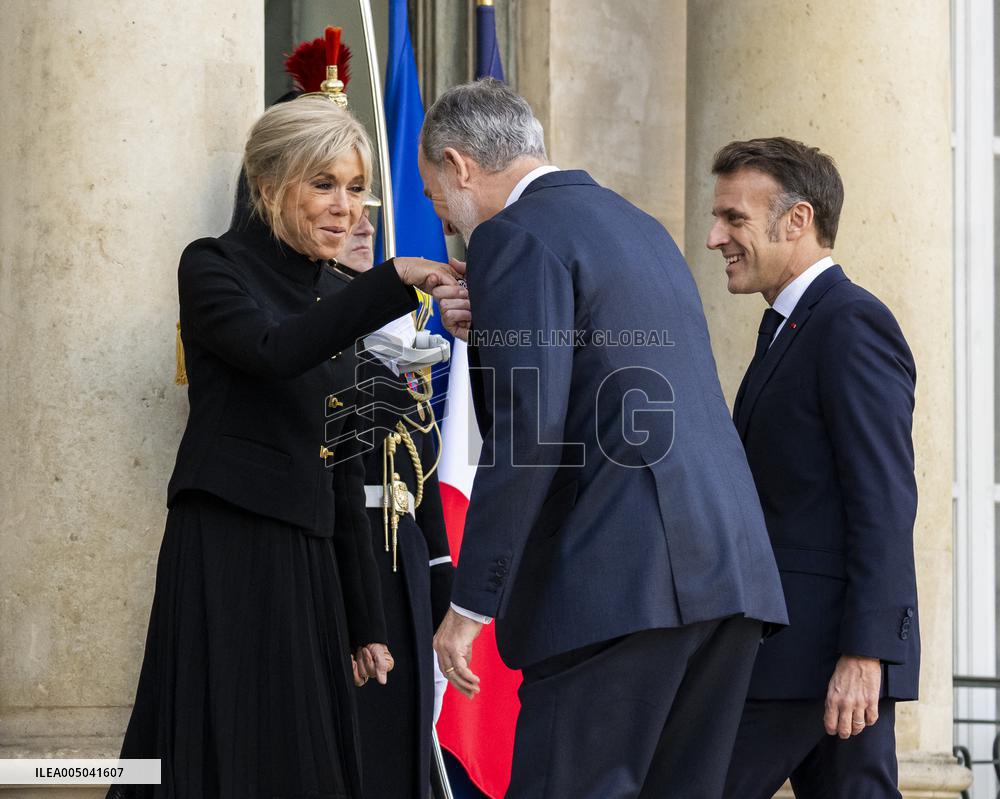 President Macron Welcomes King Felipe - Paris