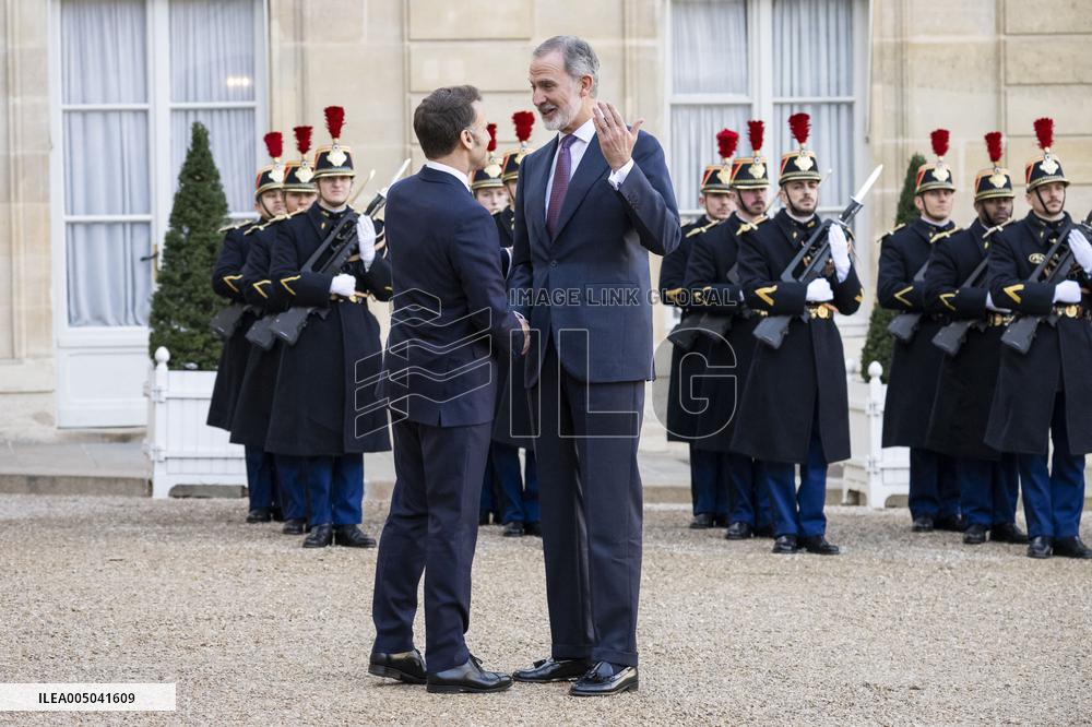 President Macron Welcomes King Felipe - Paris