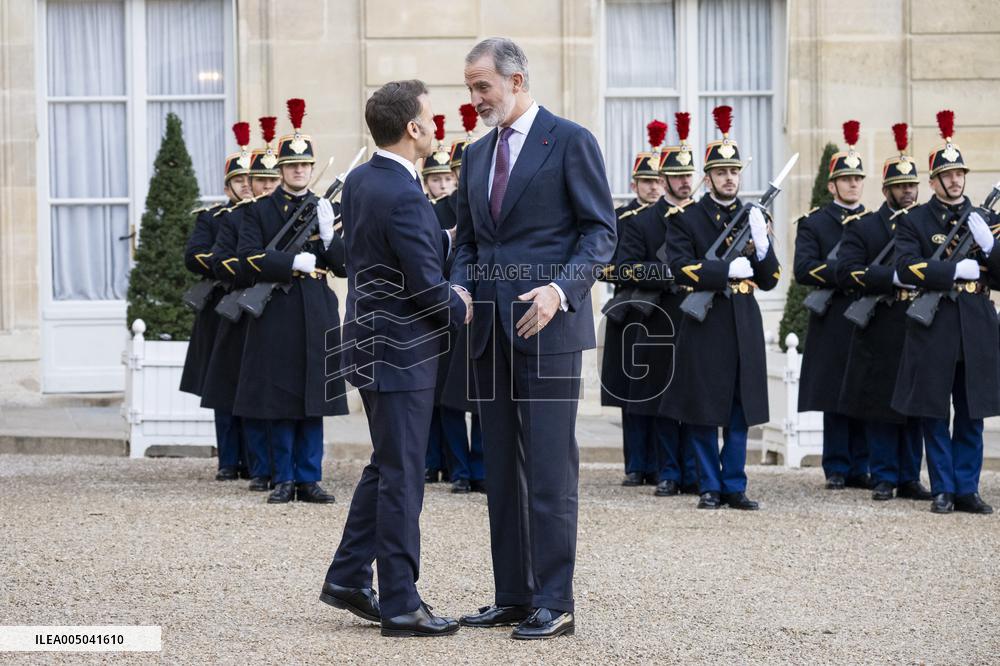 President Macron Welcomes King Felipe - Paris
