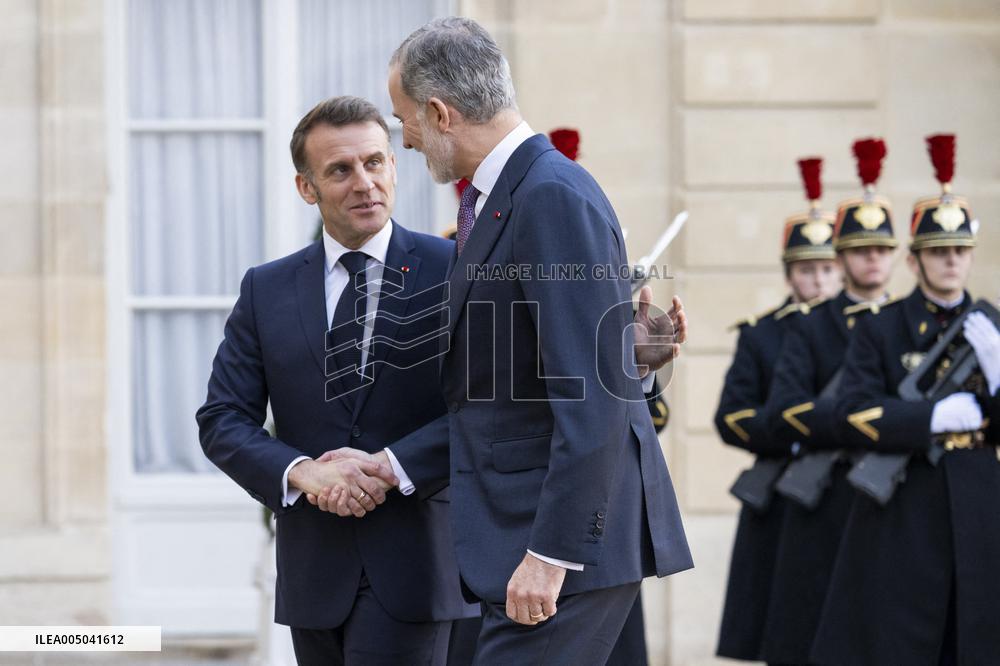 President Macron Welcomes King Felipe - Paris