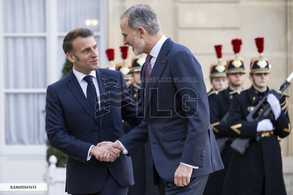 President Macron Welcomes King Felipe - Paris