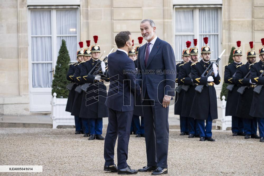 President Macron Welcomes King Felipe - Paris