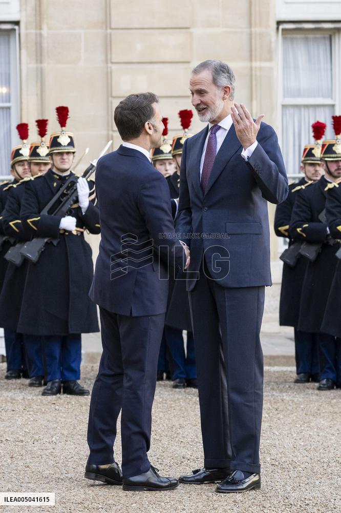 President Macron Welcomes King Felipe - Paris