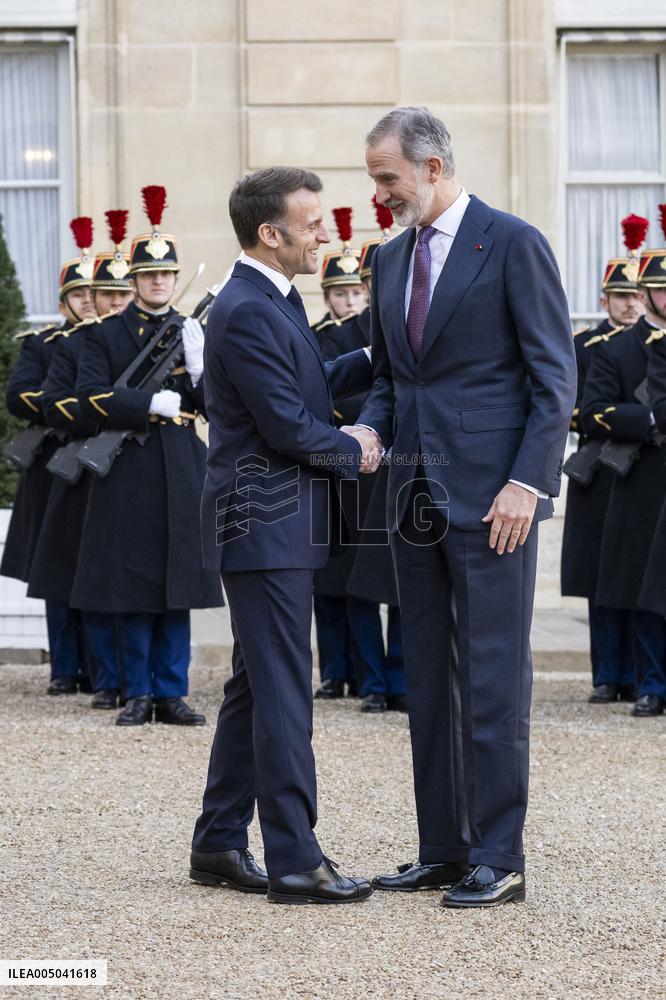 President Macron Welcomes King Felipe - Paris