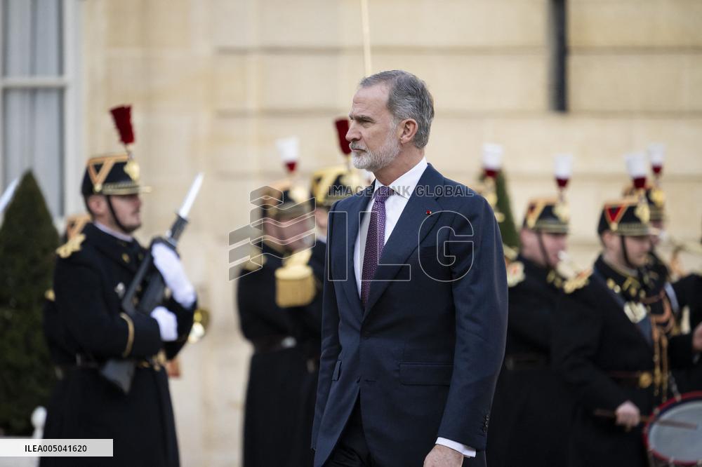 President Macron Welcomes King Felipe - Paris