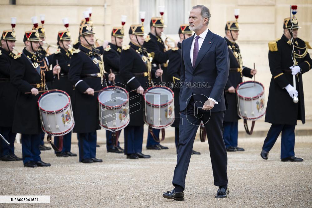 President Macron Welcomes King Felipe - Paris