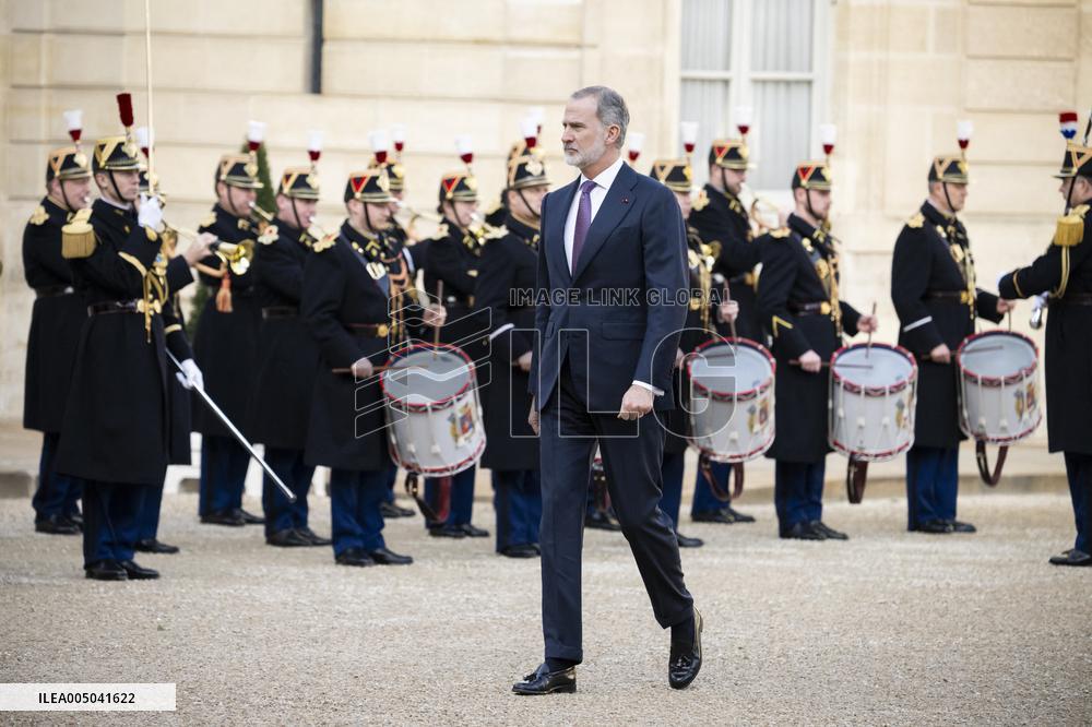 President Macron Welcomes King Felipe - Paris