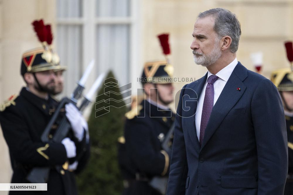 President Macron Welcomes King Felipe - Paris