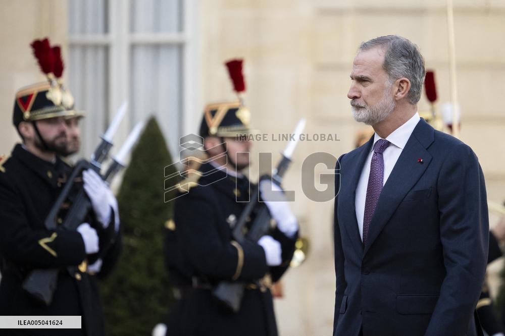 President Macron Welcomes King Felipe - Paris