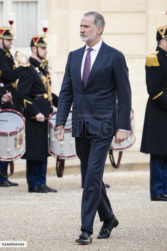 President Macron Welcomes King Felipe - Paris
