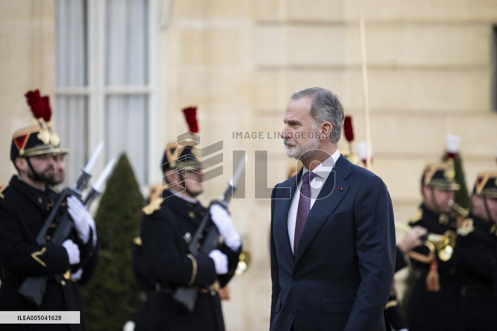 President Macron Welcomes King Felipe - Paris