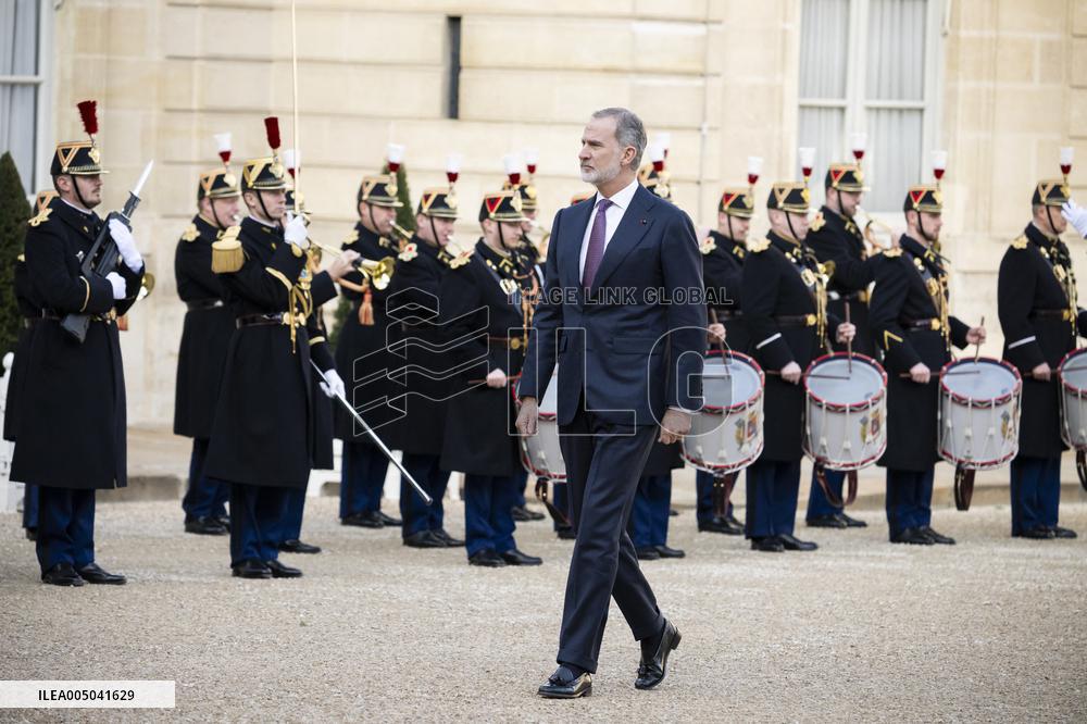President Macron Welcomes King Felipe - Paris