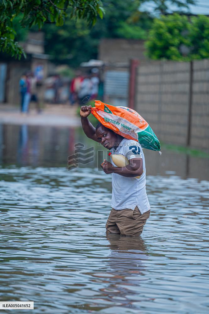 Floods During Rainy Season in Matola - Mozambique