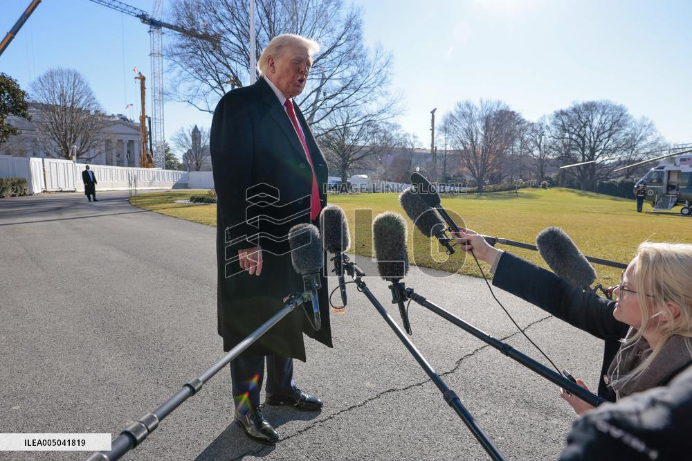President Trump departs the White House for Detroit, Michgan