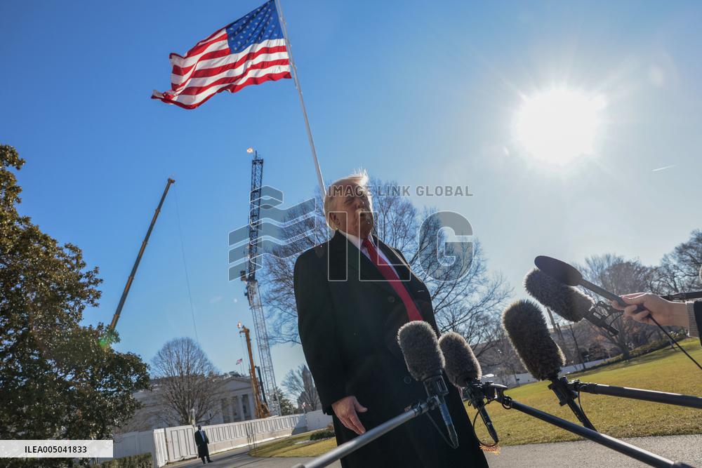President Trump departs the White House for Detroit, Michgan