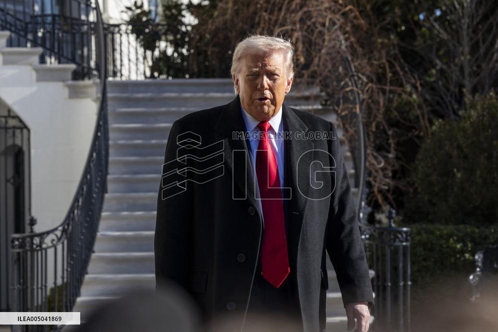 President Trump departs the White House for Detroit, Michgan