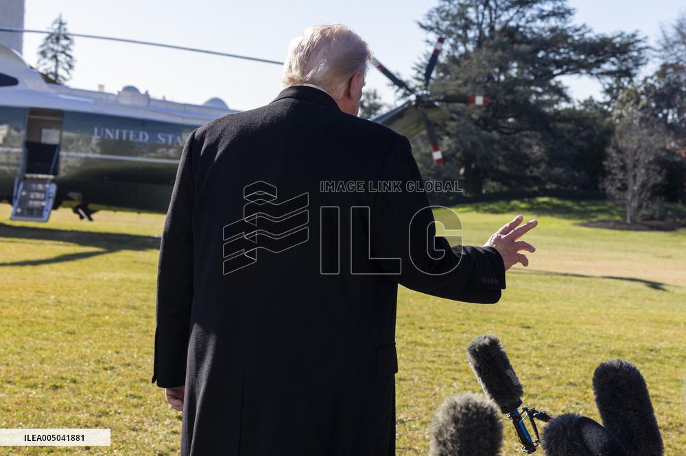 President Trump departs the White House for Detroit, Michgan
