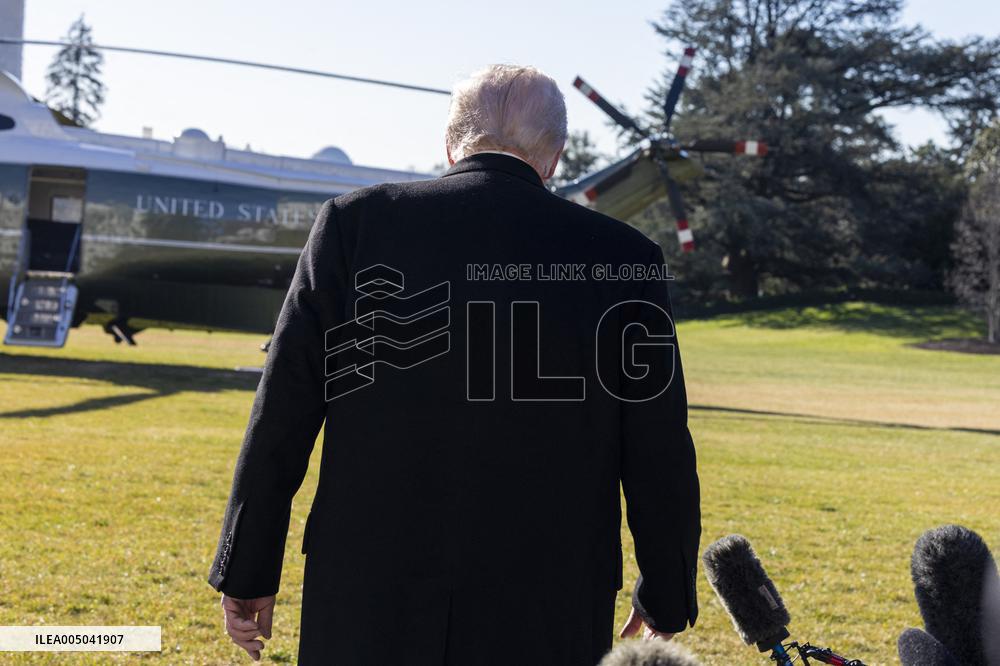 President Trump departs the White House for Detroit, Michgan