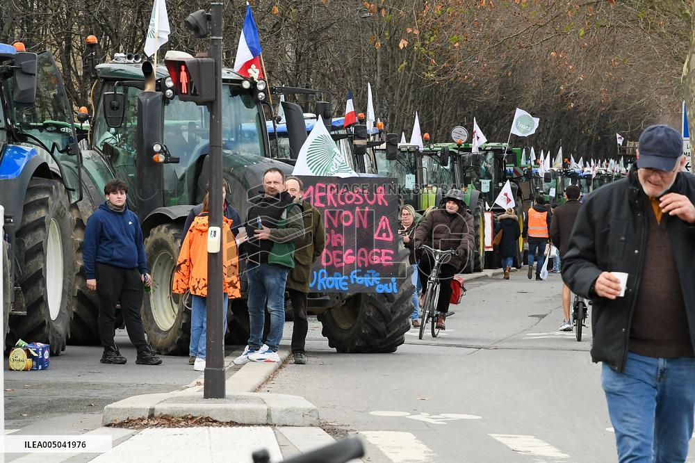 Farmers Protest in Front Of The National Assembly - Paris