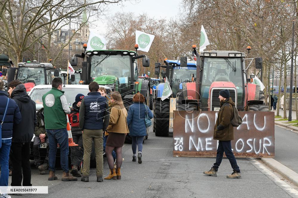 Farmers Protest in Front Of The National Assembly - Paris