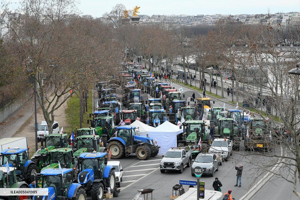 Farmers Protest in Front Of The National Assembly - Paris