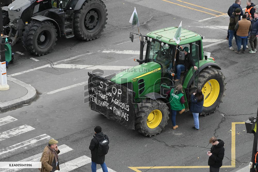 Farmers Protest in Front Of The National Assembly - Paris
