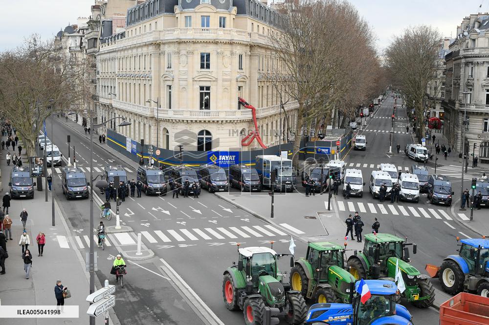 Farmers Protest in Front Of The National Assembly - Paris