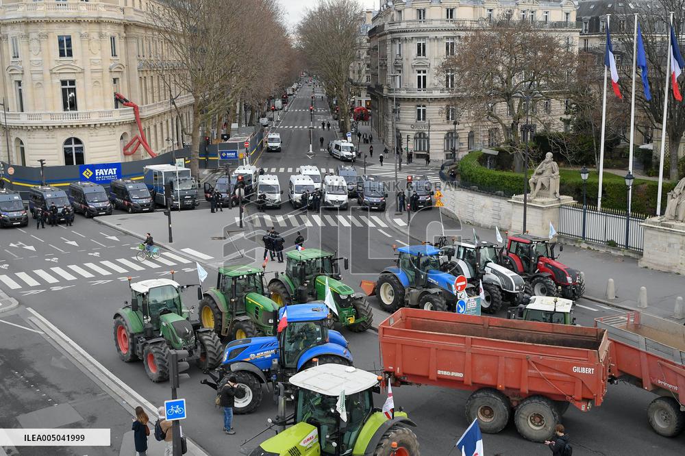 Farmers Protest in Front Of The National Assembly - Paris
