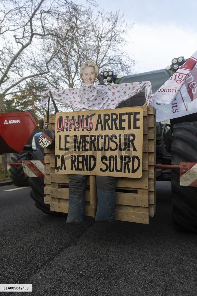 Farmers Protest in Front Of The National Assembly - Paris
