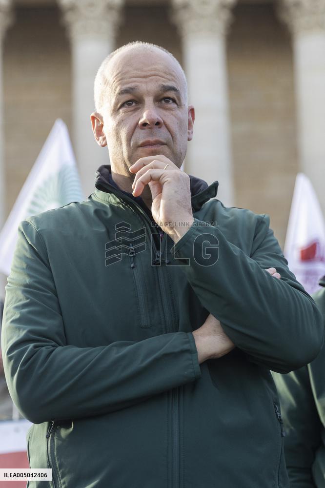 Farmers Protest in Front Of The National Assembly - Paris
