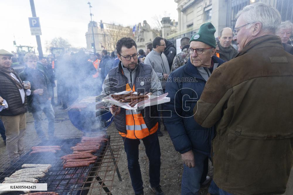 Farmers Protest in Front Of The National Assembly - Paris